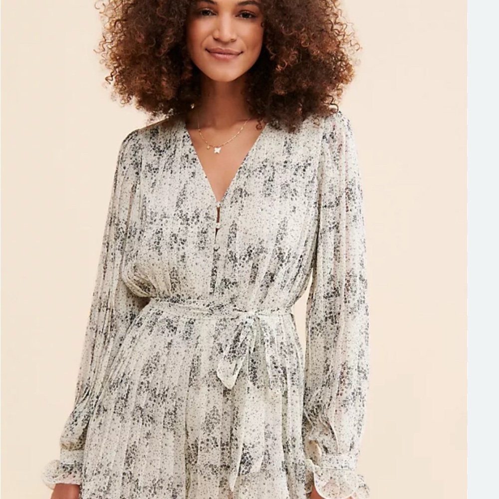 Endless Rose Black and Cream Patterned Dress